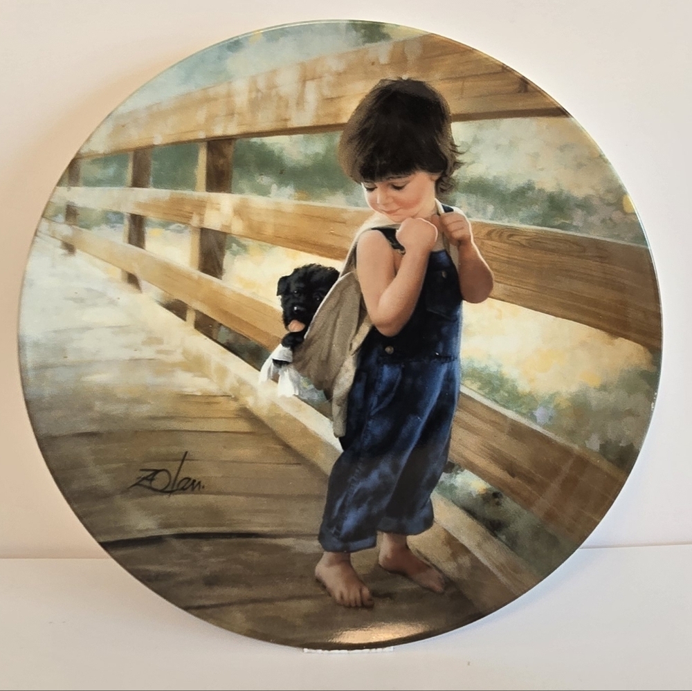 Vintage Donald Zolan Plate 1988 Pemberton & Oakes - Almost Home, Limited Edition - Picture 2 of 4